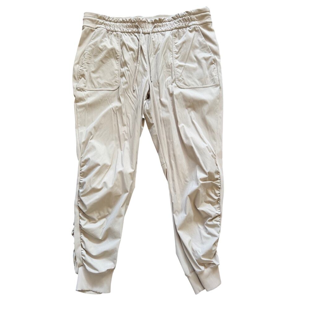 Lululemon Light Tan Dance Studio Jogger Pant Work Out Yoga Blokette Size 18